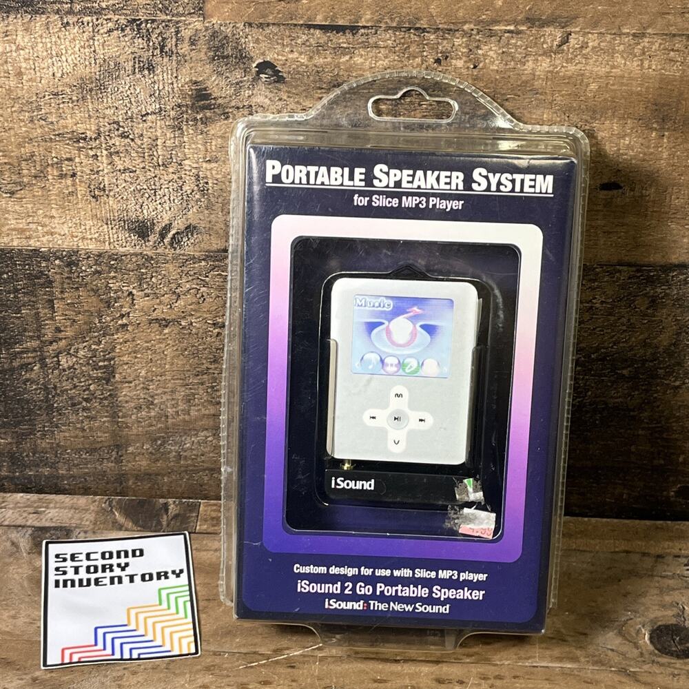 iSound Portable Speaker system for Slice MP3 Player New Old Stock